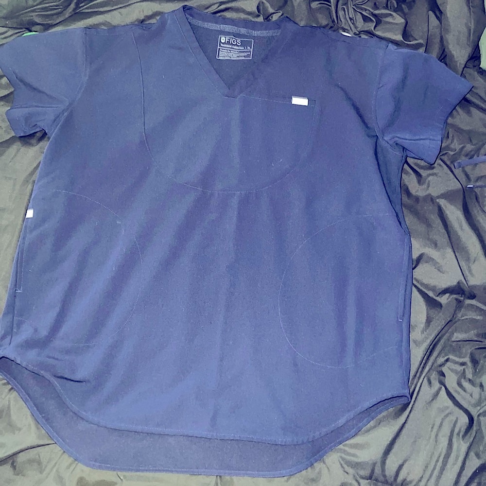 Figs Navy Halle V-Neck Tunic XL (Scrub Top ONLY)